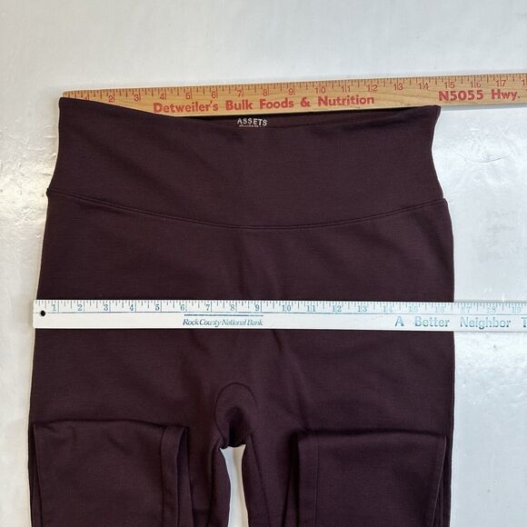 Spanx Leggings Womens XL Red Hot Assets Purple Wine Ponte Pull On Pants Slimming - Picture 7 of 14